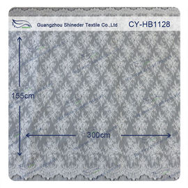 Beautiful Floral Chantilly Lace For Wedding Dress / Ladies Garment supplier