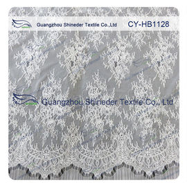 Beautiful Floral Chantilly Lace For Wedding Dress / Ladies Garment supplier