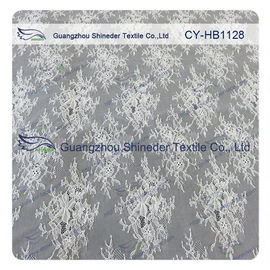 Beautiful Floral Chantilly Lace For Wedding Dress / Ladies Garment supplier