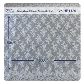 Allover Flower Soft Handfeel Chantilly Lace , High End Bridal Fabric Trim supplier