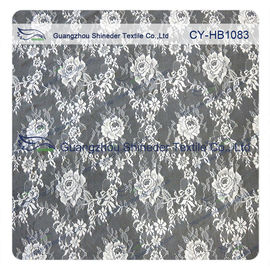 Modern Bridal Allover Floral Chantilly Scalloped Lace Dress Fabric supplier