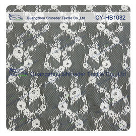Custom Printed Swiss Voile Lace Trimming / Wedding Dresses Lace Fabric supplier