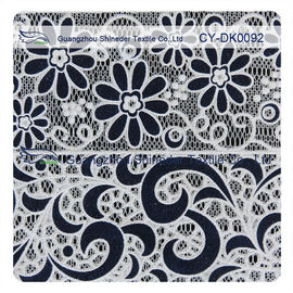 Cotton Polyester Burn Out Lace Fabric Custom Printed For Children Garment supplier